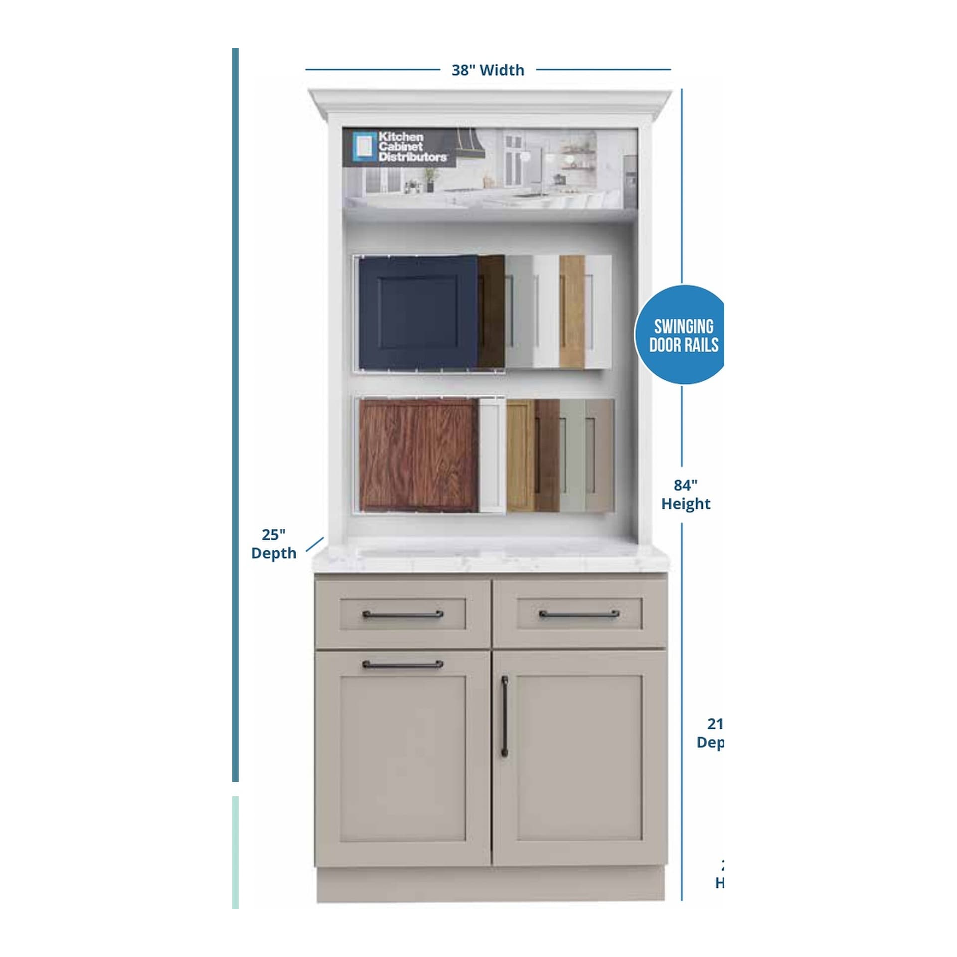 Shaker Designer White 5PC - Sample B15 Front Set